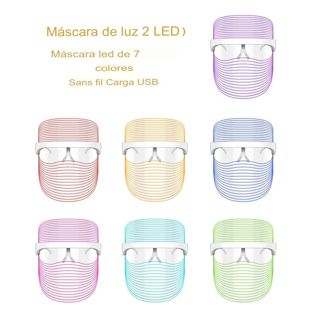 Mascarilla Luz LED Facial Inalámbrica