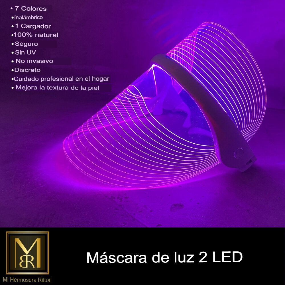 Mascarilla Luz LED Facial Inalámbrica