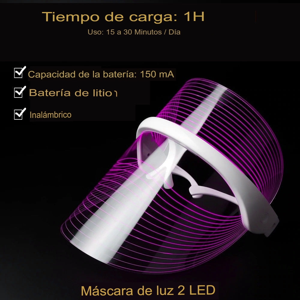 Mascarilla Luz LED Facial Inalámbrica